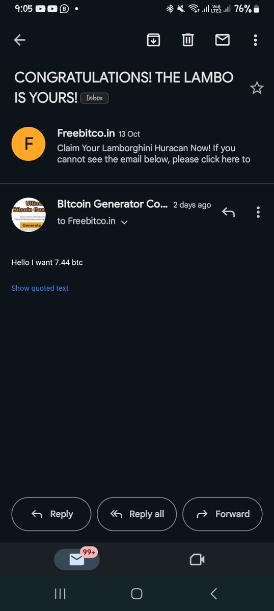 Eivor879's tweet photo. @freebitco Hello please send me my reward of $200000 7.44 btc in my account I have tried to contact you manytimes https://t.co/qeFknmKp77