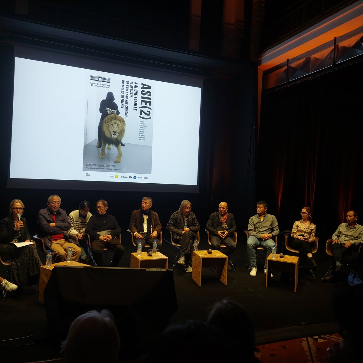 SebastienGokalp's tweet photo. Colloque " j'ai une famille, 10 artistes chinois de l'avant-garde installés en France" au Musée national de l'histoire de l'immigration #mnhi avec les artistes et les commissaires https://t.co/zyPbiNsUTK