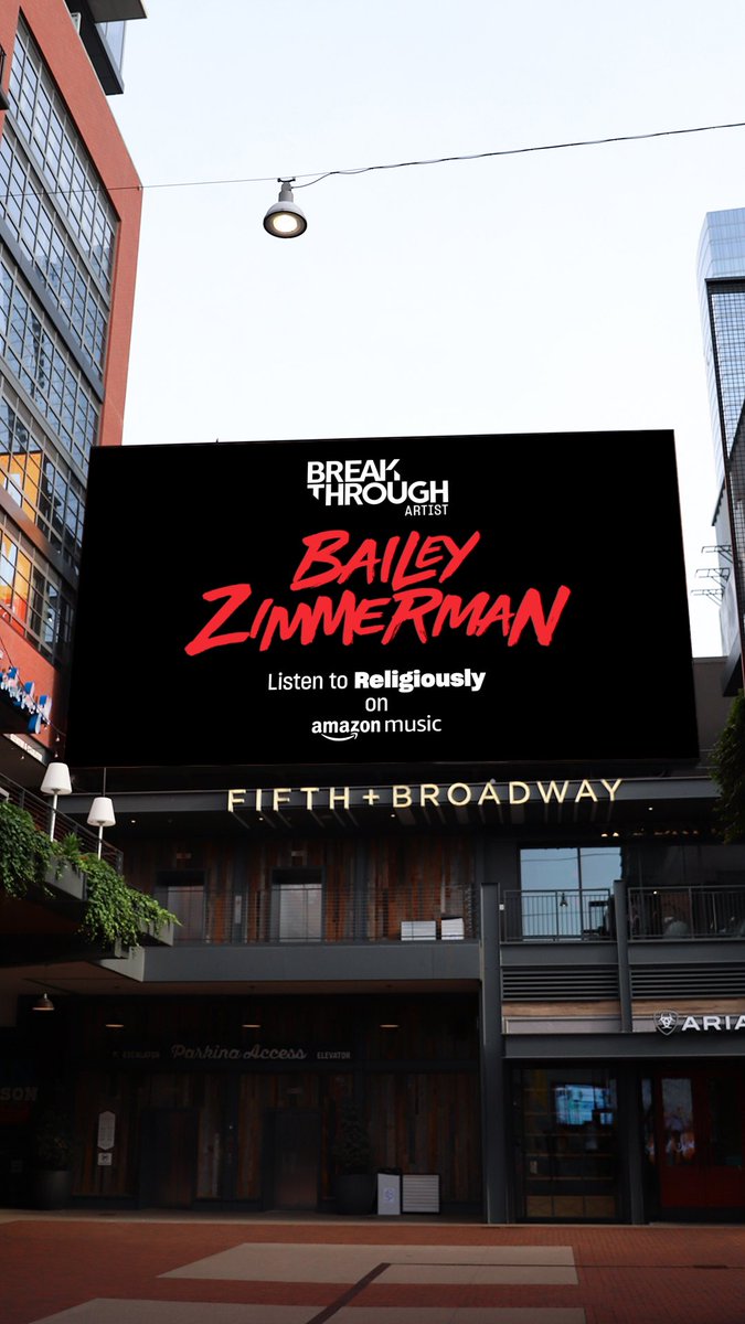 AMAZON PUT ME ON A BILLBOARD🤯 @amazonmusic your continued support means the world to me❤️ Listen here: amazon.com/baileyzimmerman