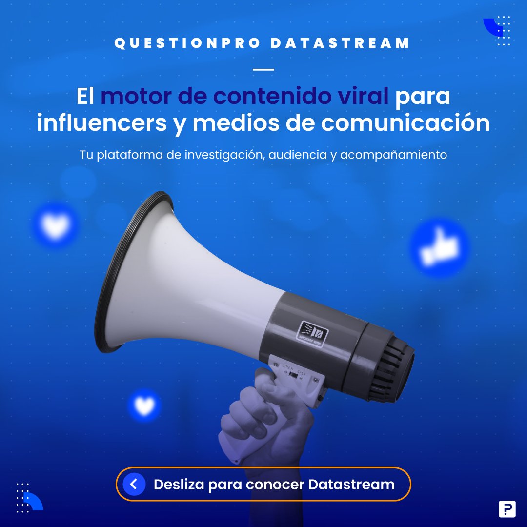 questionpro_es's tweet photo. Datastream es un nuevo programa que ayuda a medios de comunicación, bloggers e influencers a dar con historias con potencial de viralidad y a enriquecer sus contenidos con datos e información exclusiva ✨

Conoce más sobre Datastream y aplica al programa: https://t.co/akk1IK6rPV https://t.co/37DwyO71Wl