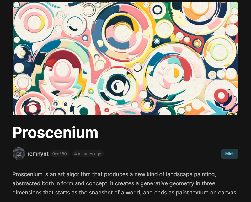 An algorithm I started in 2008 has found its purpose.

I'm bouncing with excitement, and maybe a bit nervous, but overall so thrilled to finally properly introduce Proscenium!

I'll share some thoughts in this thread, starting with the essay just published on Mirror.

1/8