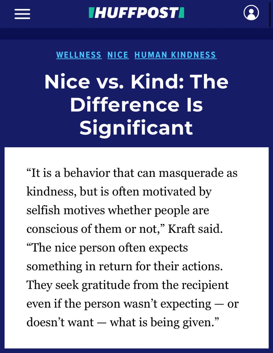 So is it better to be nice or to be kind? What does each really mean, and what is the difference? CharacterStrong Co-Founder @houstonkraft contributes to this thought in a @HuffPost article out today! huffpost.com/entry/nice-kin…