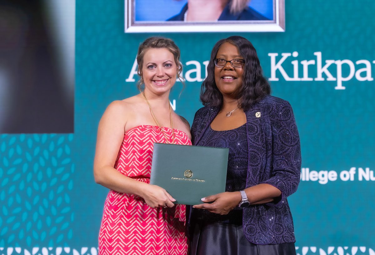 Congratulations to Dr. Kirkpatrick who was inducted as a Fellow in the American Academy of Nursing during a ceremony in Washington D.C. on October 3! academypolicyconference.com/2023-new-fello…