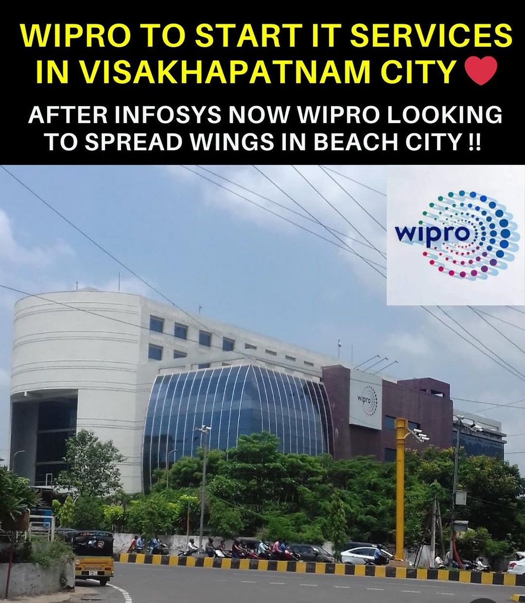 YSJ2024's tweet photo. WIPRO To Start IT Services In Visakhapatnam ❤️ https://t.co/om1exTEjCN