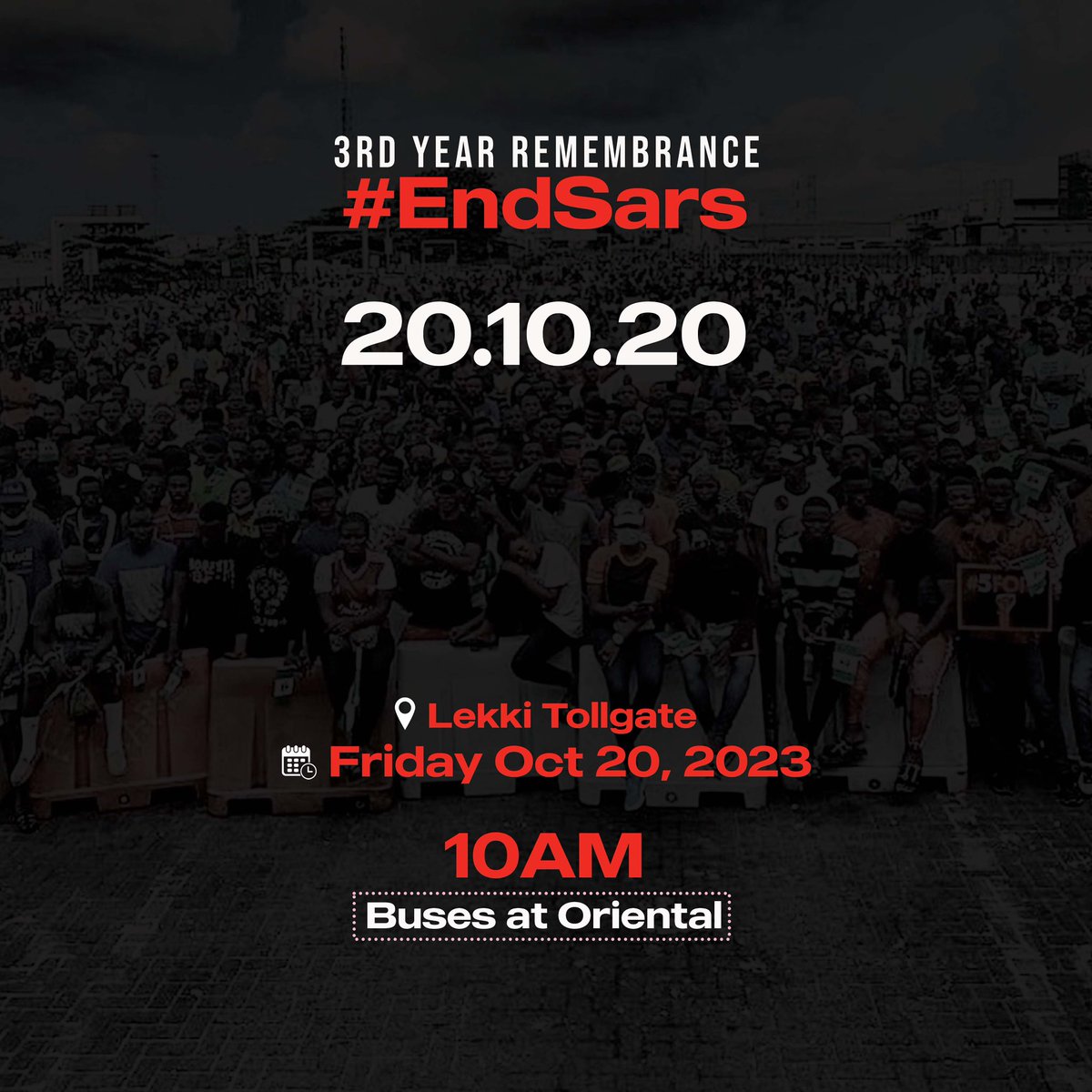 mrmacaronii's tweet image. 3 Years now!!! We will Never Forget!!! 
#EndSars!!!! 
We will be walking peacefully to honor all those who lost their lives on 20/10/2020!!! 
We also walk for all those who have lost their lives as a result of police brutality in Nigeria!!! 
We walk in peace!!! We will never…