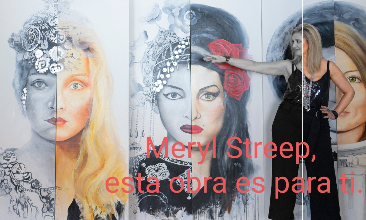 Meryl Streep este cuadro espera ser visto por ti. Junto a Sarah Bernhardt formáis un solo rostro. Me ayudáis a moverlo por las redes y que conozca la obra? #MerylStreep #antoniobanderas #PremiosPrincesadeAsturias <a href="/antoniobanderas/">Antonio Banderas</a> <a href="/fpa/">Fundación Princesa de Asturias</a> <a href="/carmenLopRey/">Carmen López Rey-Artist</a>