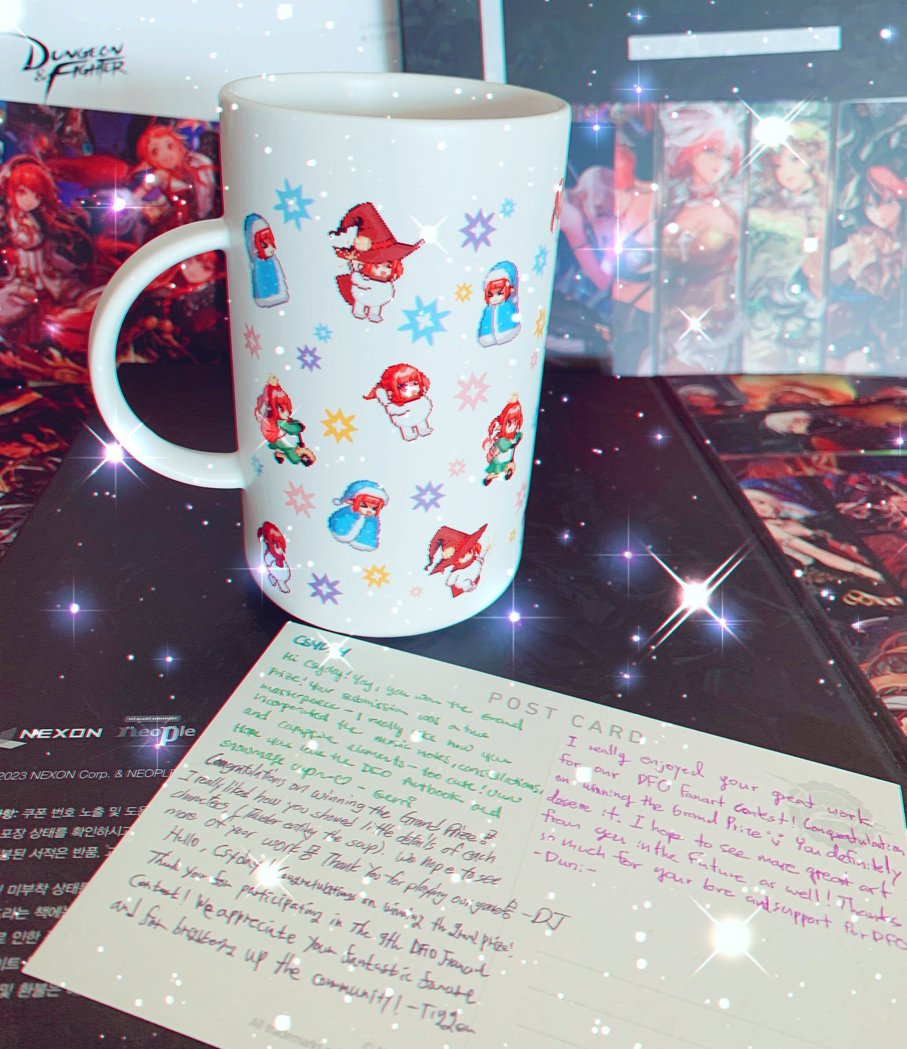 Random repo post, but I just received the DF artbook set and the contents are just too precious to view 😭 Also super surprised by the letter card & kind words from the DFO staff team as well...! ☺️🙏 Thanks again for making this game exist on global & Long Live DFO \(^^)/ #DFO