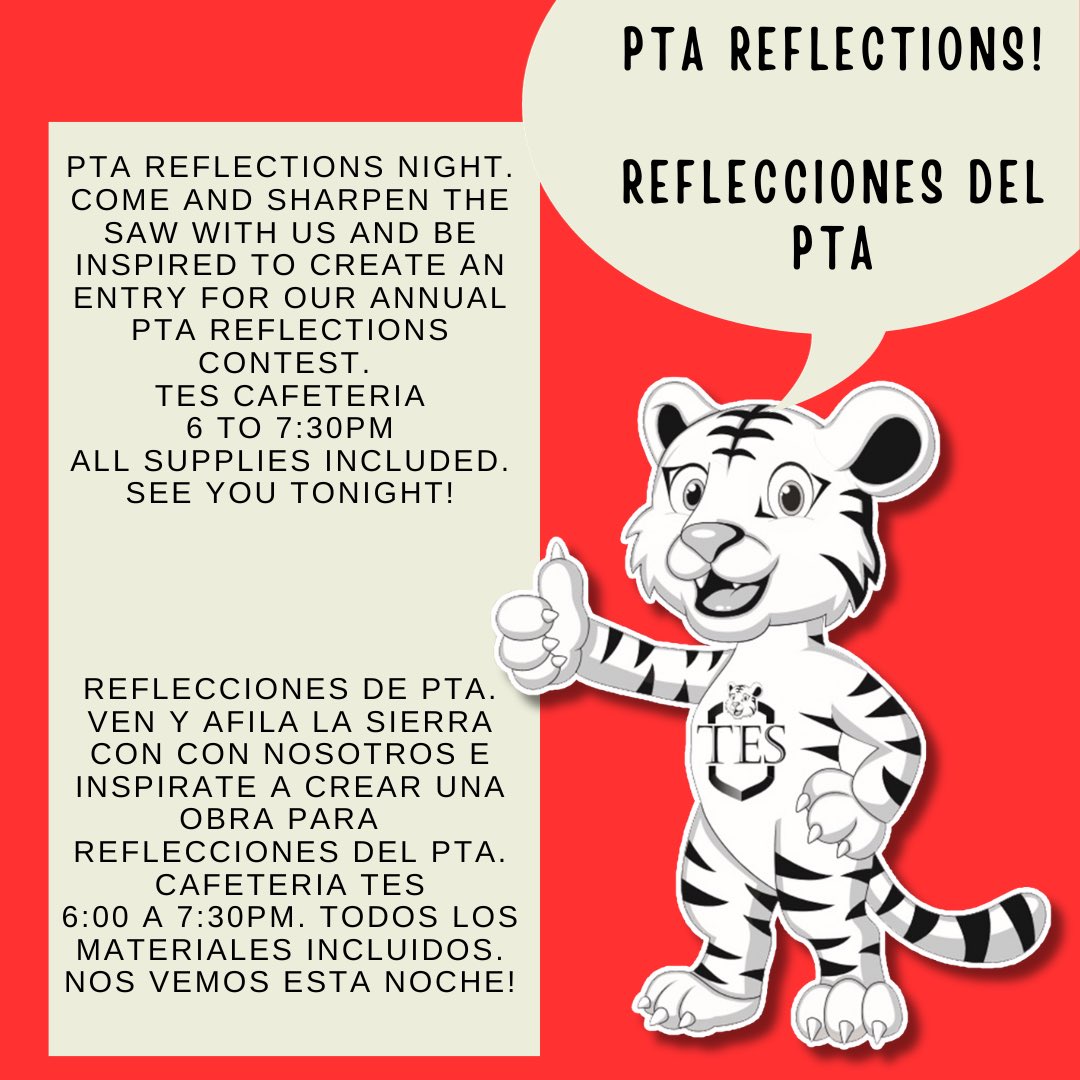 Timberline PTA (@timberlinepta) on Twitter photo Tonight /Esta Noche <a href="/TimberlineNews/">Timberline Elementary School</a> #tesleads Tonight /Esta Noche <a href="/TimberlineNews/">Timberline Elementary School</a> #tesleads