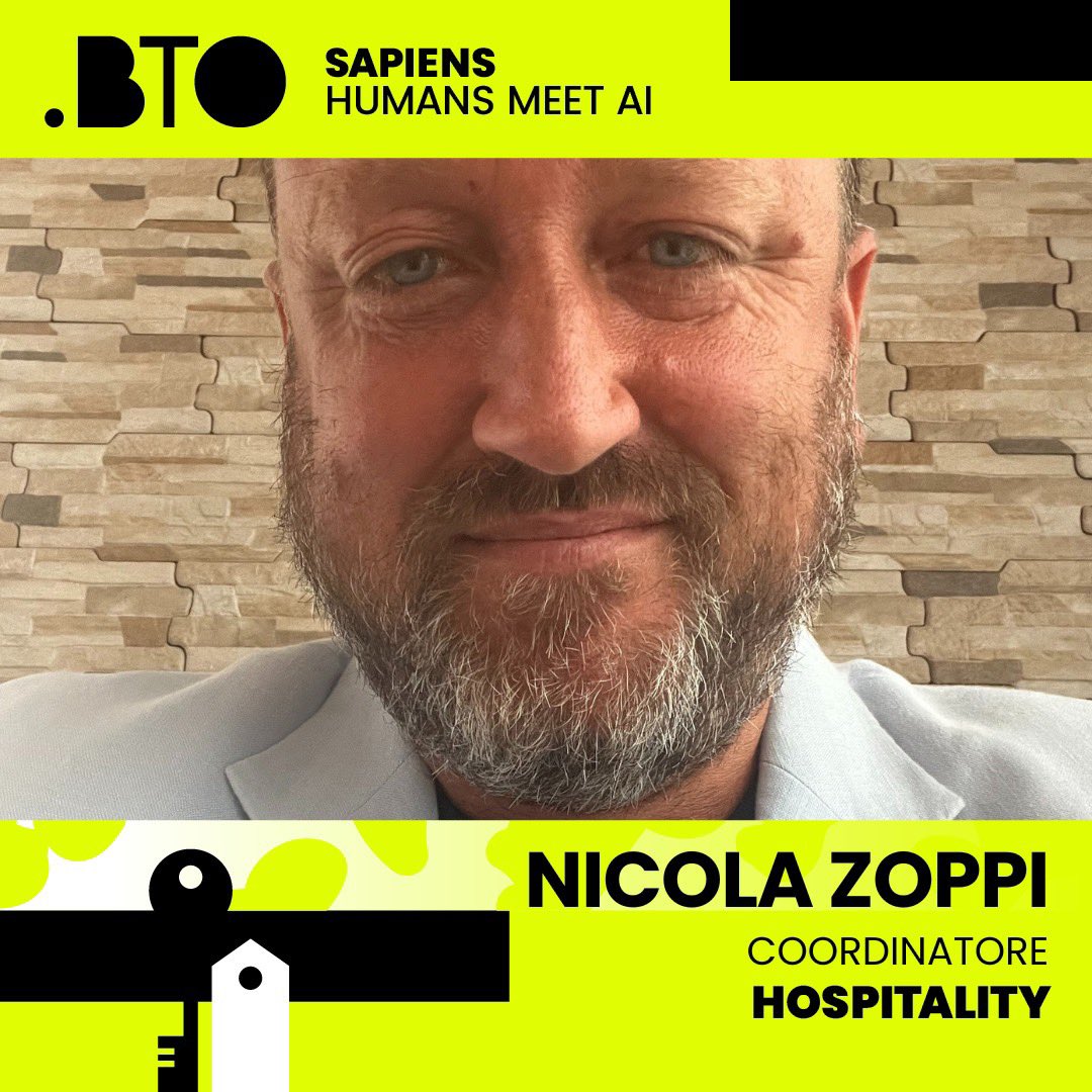 Nicola Zoppi, coordinatore scientifico del tema Hospitality, ha curato i tanti panel di #BTO2023 che guardano al mondo dell'ospitalità con particolare attenzione al tema principale dell’edizione: "Sapiens - Humans meet AI" 

Vai al sito bto.travel/bto-be-travel-…