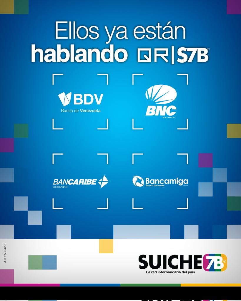 Suiche7B's tweet photo. Ya parte de las instituciones bancarias pertenecientes a Suiche 7B comenzaron a hablar QR S7B.

#SomosSuiche7B #RedInterbancaria #PagoMóvilInterbancario #QR #CódigoQR #QRInterbancario #Evolución https://t.co/U1Y1Cu1B0b