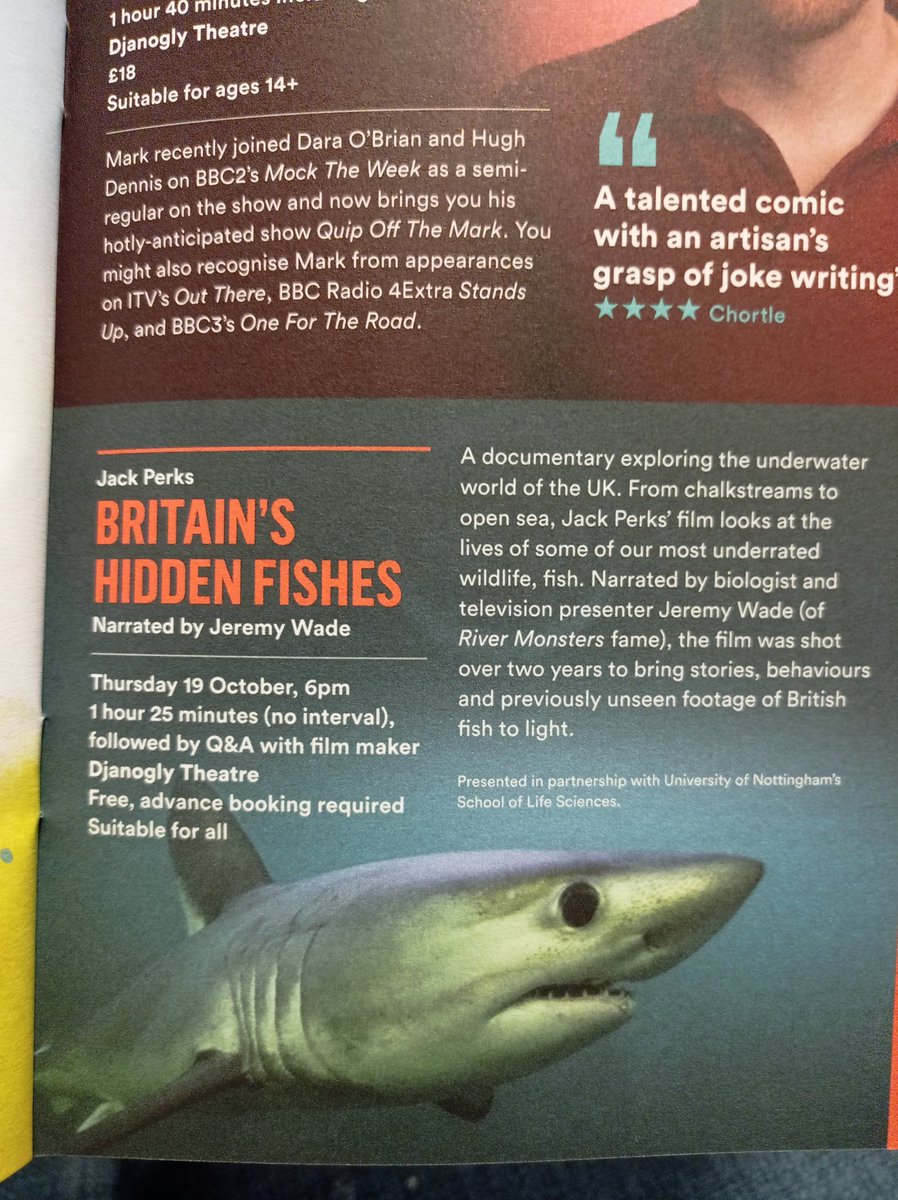 The Nottingham screening has sold out if tickets which is fantastic to see so many people interested in fish!