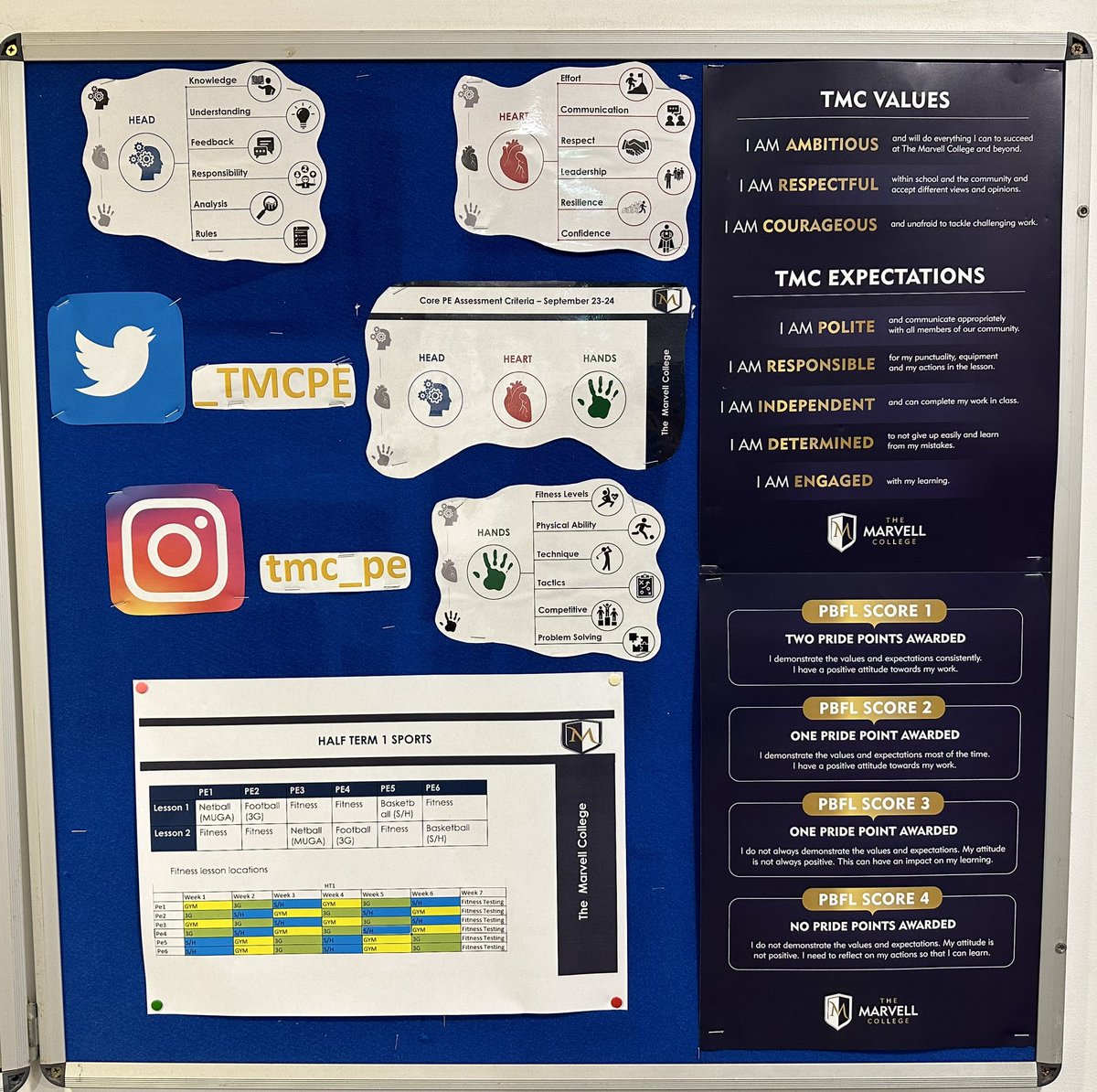 _TMCPE's tweet photo. Check out our updated notice boards down in PE with fixtures, sports teams and the extra curricular club timetable ‼️ https://t.co/M4Nk4vDpzq