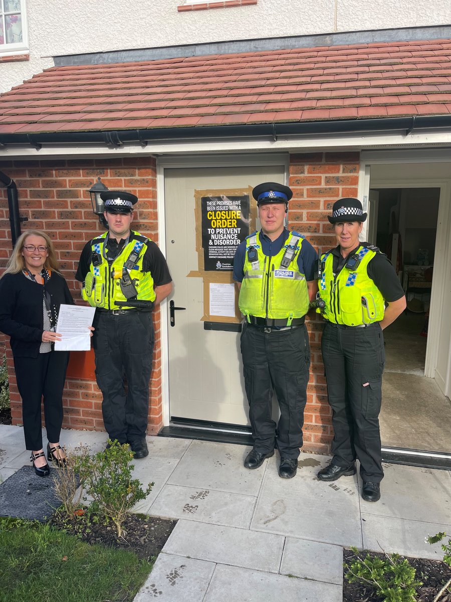 NEWS | Three houses in Hartford have been closed for three months following repeated reports of anti-social behaviour and drugs offences.

The closure order prohibits access to the properties.

Read more: orlo.uk/TEvDr