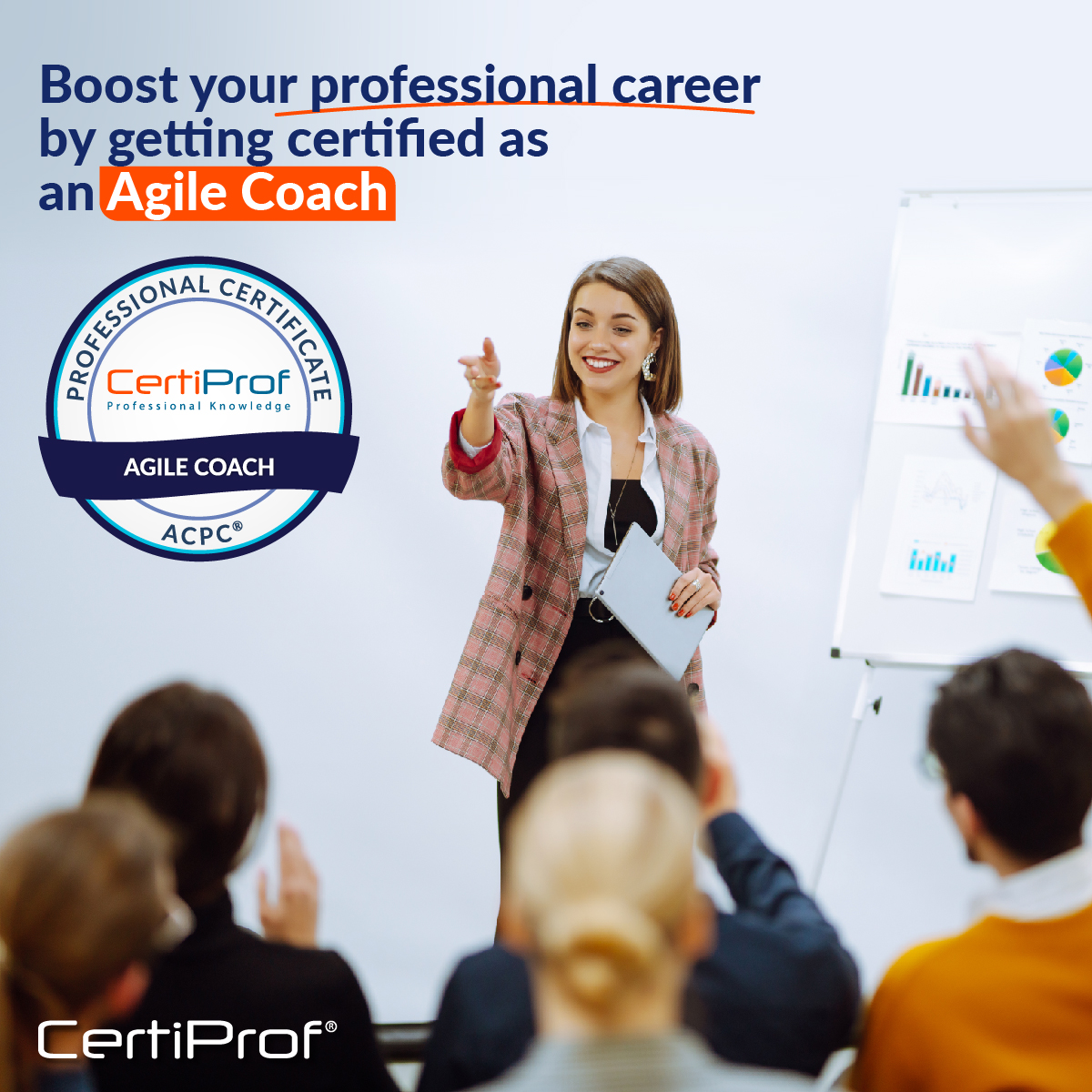 Discover the transformative power of becoming a certified Agile Coach. By acquiring this certification, you not only elevate your career to the next level but become the catalyst for success within your organization.

Unlock team potential, optimize processes, and lead the way to