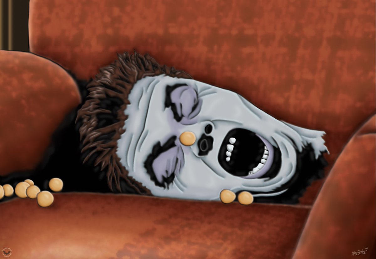 Day 13: Idle Hands. (Taking a tiny break ‘till Sunday) #art #MelissaSanchezArt #illustration #artist #IdleHands #OctoberHorrorMovieMarathon #OHMM23 #horror #HorrorArt #HorrorMovies #Halloween #drawlloween #October #inktober #disabledartist #artistsontwitter #artistsonx