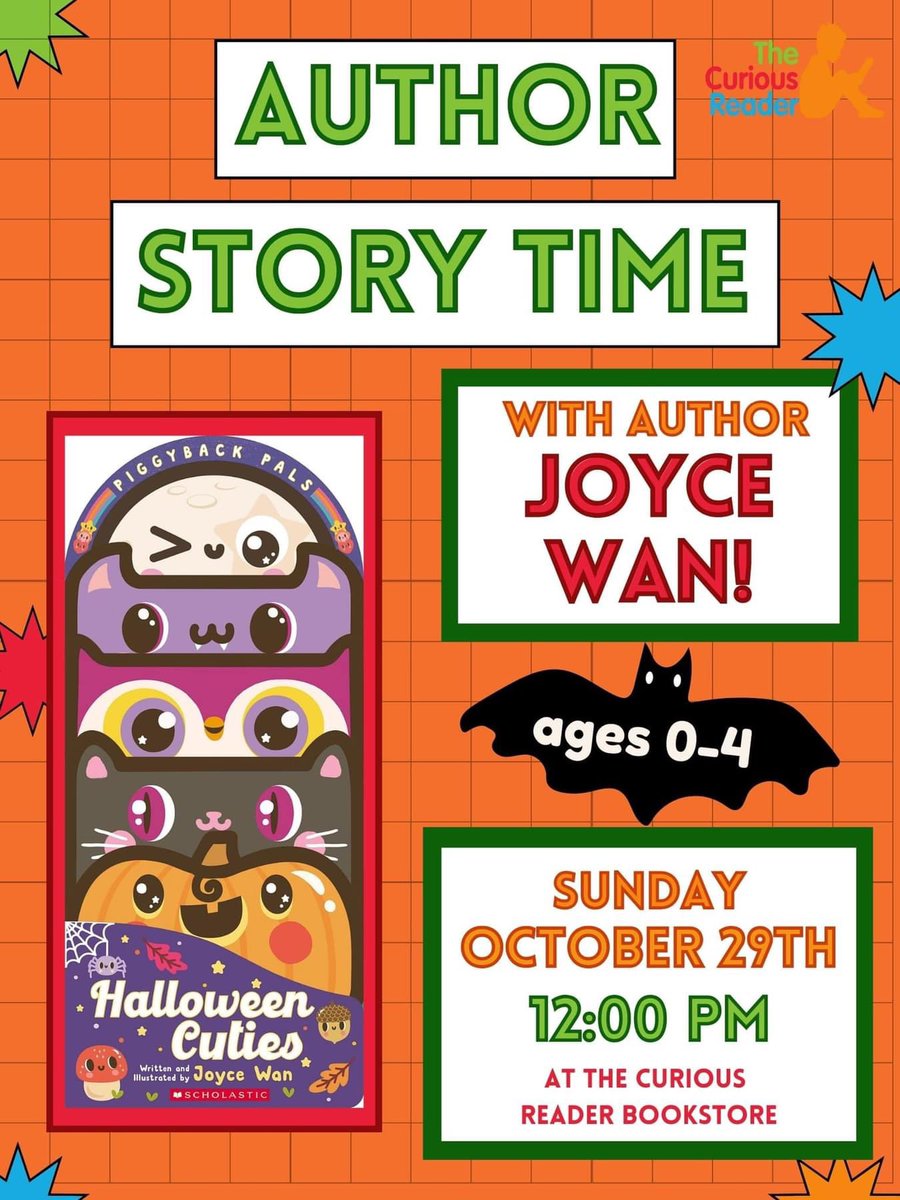 North Jersey friends! I’ll be at @curiousreaderNJ next Sunday, October 29th at noon reading a couple of my #Halloween themed picture books including my latest Halloween Cuties and we’ll be having some crafty fun. Bring all the littles! Dress in your Halloween best! 🎃 #kidlit