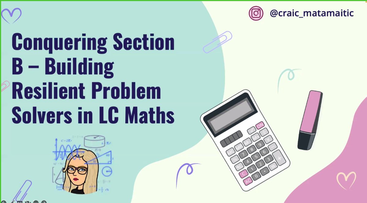 gcoghlanMP's tweet photo. Fantastic ideas on problem solving at last nights webinar by @craicmatamaitic Lovely ideas for building mathematical proficiency amongst our students @TraleeESC  @ClareEdCentre @CentreNavan @moylepark @sean_macgabhann https://t.co/cTt6AZQW7w