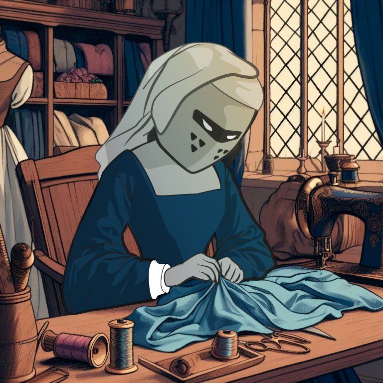 MontyCollection's tweet photo. 🎃 Audrey, is hard at work crafting an enchanting Halloween outfit. 🧵✨ 
As she weaves her magic, Leif is getting ready to embark on a mysterious quest to find Monty

Stay tuned for the development of this 🥚 story 👀 https://t.co/LPj4S5f5sS