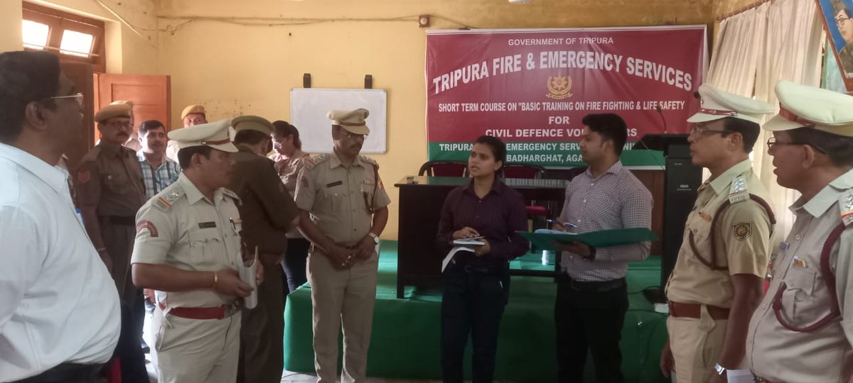Committee headed by the Director, National Fire Service College, Nagpur visited TFES Training School today.