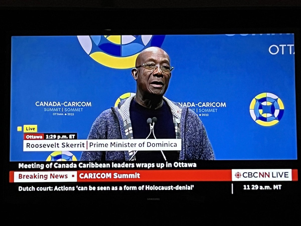 Hi, <a href="/CBCNews/">CBC News</a> <a href="/CBC/">CBC</a> you have the wrong name key!! That’s Keith Rowley, Prime Minister of Trinidad &amp; Tobago, *not* Roosevelt Skerrit, thank you very much! 🫤