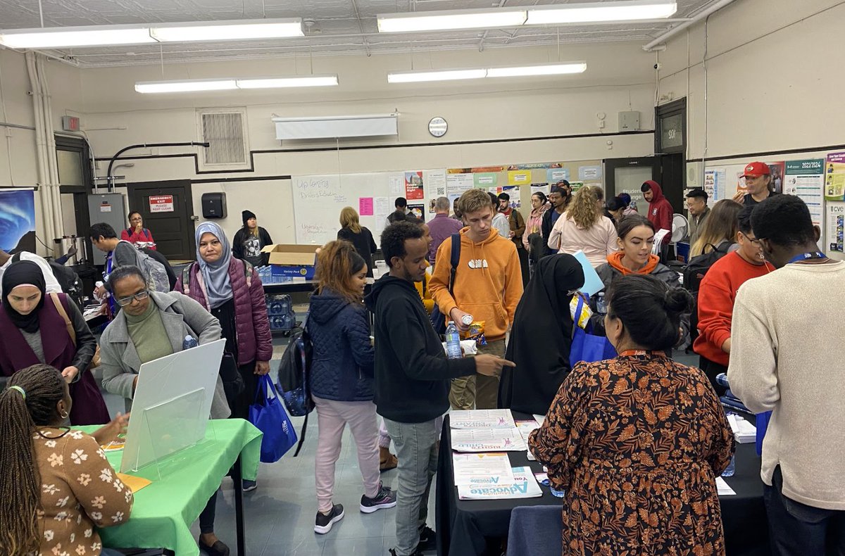 WinnipegAdultEd's tweet photo. Resource fair #3 is in the books! Congrats to Feven for taking home the prize from Norwest Co-Op.

Our final resource fair is on Oct. 25, with six more agencies setting up in the Student Lounge.

We'll also draw our grand prize for anyone who attended a fair throughout October! https://t.co/Wkd0Z7IjB6