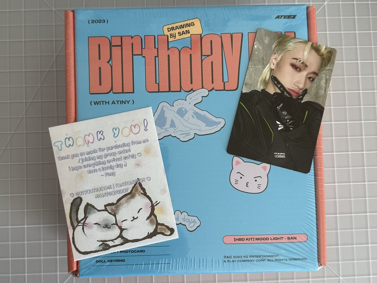 idonotro's tweet photo. san birthday kit arrived safely and it was packaged up so nicely 🥹🫶🏼 thank you so much again, fany 🩷 #fanygoproof @gotyoutrustme https://t.co/c9RcnH4iiE