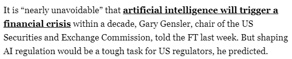 LIBORsquared's tweet image. Given that Gary Gensler&apos;s chairmanship of the S.E.C. has coincided with a #goldenageoffraud in the securities markets, it&apos;s hard to take him seriously in this area. Furthermore, what is the depth of his expertise in #ArtificialIntelligence?!?