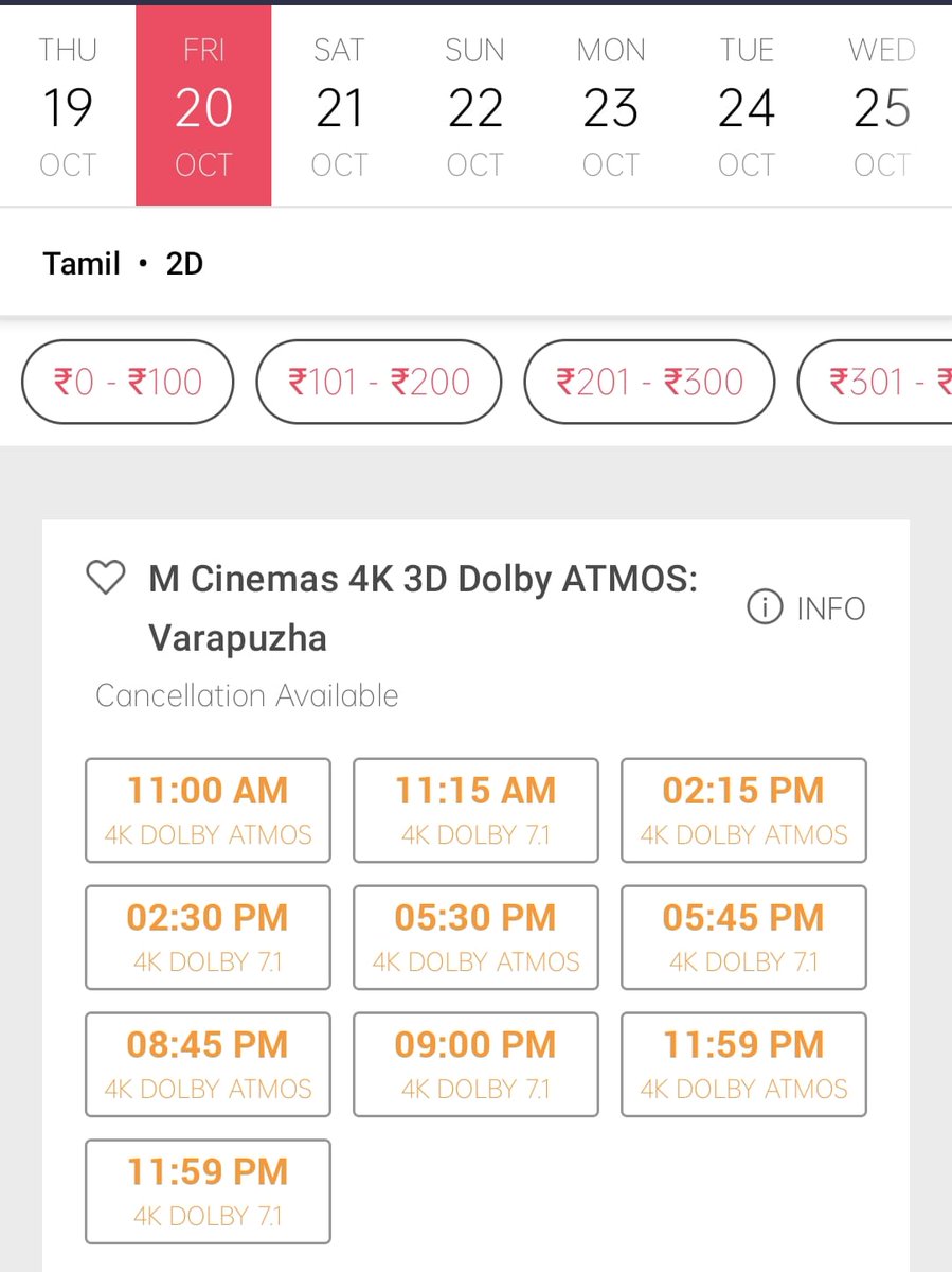 #LEO Kerala Tomorrow Bookings At KOCHI ( Working Day )

Rampage Mode🔥🔥🔥

#ThalapathiVijay