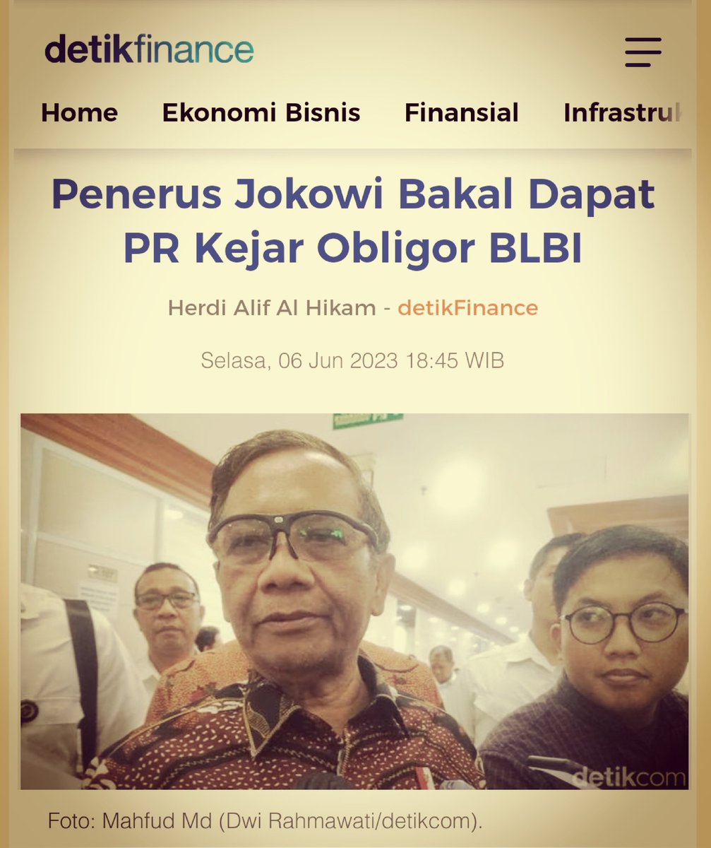 WagimanDeep212_'s tweet photo. Salah satu alasan mengapa musti Ganjar Mahfud musti didukung abis2an
Masih ada kurleb 70 Triliun duit negara yg musti dikejar!
Perpanjang masa tugas Satgas BLBI
Sampe saat ini Pak Mahfud adlh Ketua Tim Pengarah Satgas BLBI
Klo sampe sebelah yg berkuasa waaah bablas angine..! https://t.co/vKfRsEgEXj