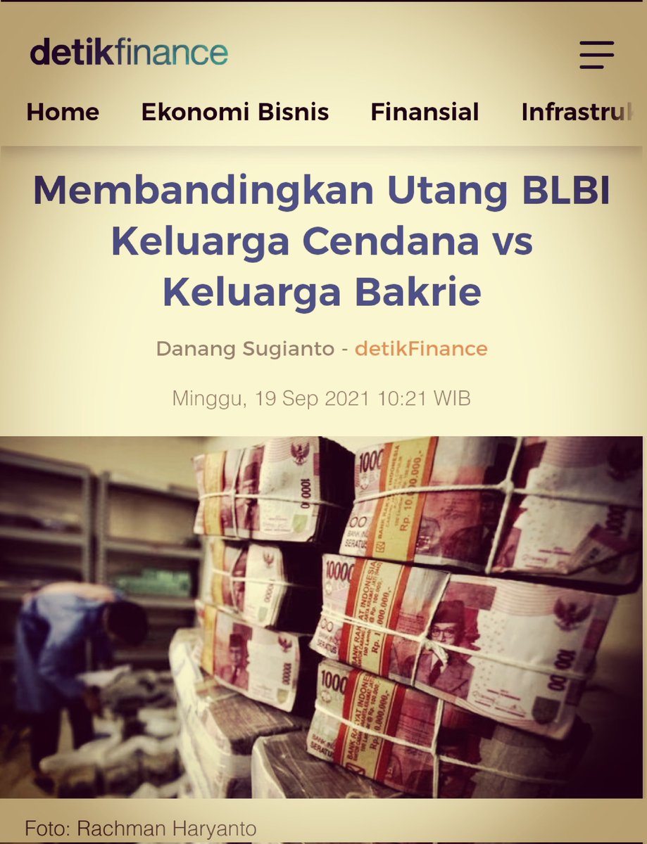 Salah satu alasan mengapa musti Ganjar Mahfud musti didukung abis2an
Masih ada kurleb 70 Triliun duit negara yg musti dikejar!
Perpanjang masa tugas Satgas BLBI
Sampe saat ini Pak Mahfud adlh Ketua Tim Pengarah Satgas BLBI
Klo sampe sebelah yg berkuasa waaah bablas angine..!