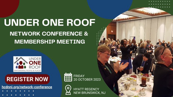 Thrilled to speak at @HCDNNJ’s #Under1RoofNJ conference — 10/20. This conference will foster collaboration among community development practitioners, #housing advocates & private sector partners to advance #equity & prosperity in NJ. Learn more: bit.ly/44kGLp9 #HouseNJ