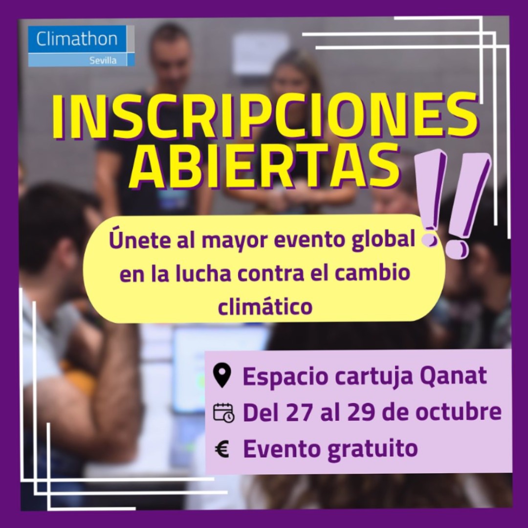 📲 Inscripciones abiertas: #ClimathonSevilla convoca a todos aquellos #emprendedores sociales que busquen soluciones contra el #CambioClimático en la ciudad

➡ us.es/actualidad-de-…