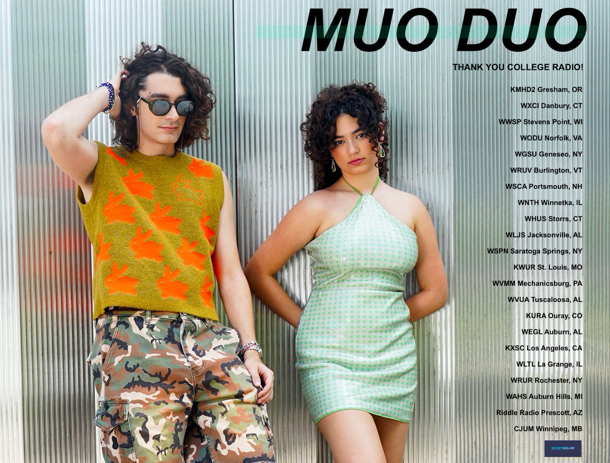 Muo Duo’s Afterpop EP is gaining momentum at College Radio across the USA with top 30 chart positions at 3 stations! Thank you all for your support! Muo Duo is just getting started!