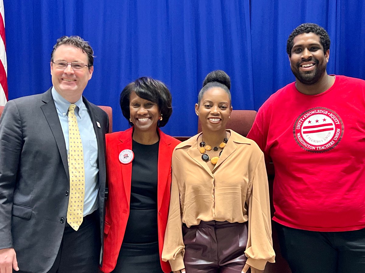 AFTunion's tweet image. Thank you to @DCSBOE for unanimously approving @EJGoulet's state resolution to urge @DCPSChancellor to negotiate with @WTUTeacher on #RealSolutionsForKids! 

DC teachers should never be without a contract.  #redfored