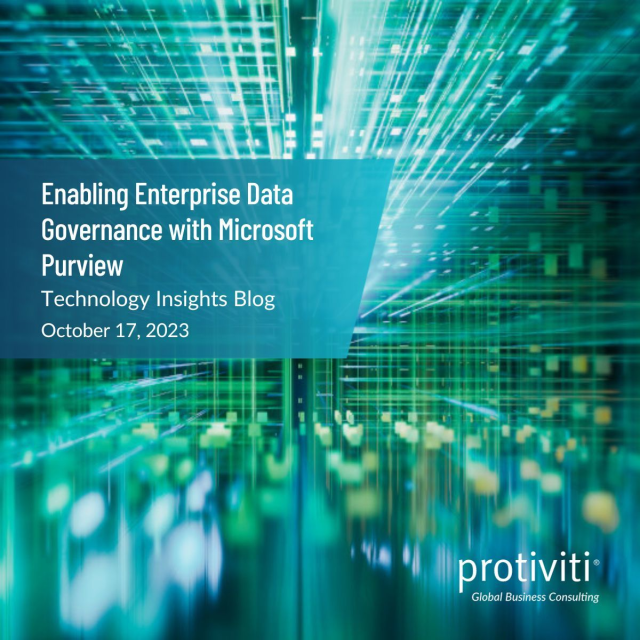 Does your organization need a data governance strategy? Enabled by Microsoft Purview, Protiviti can help build sustainable data governance capabilities that allow organizations to achieve data asset alignment needed to compete in the digital era. bit.ly/45EuSe8