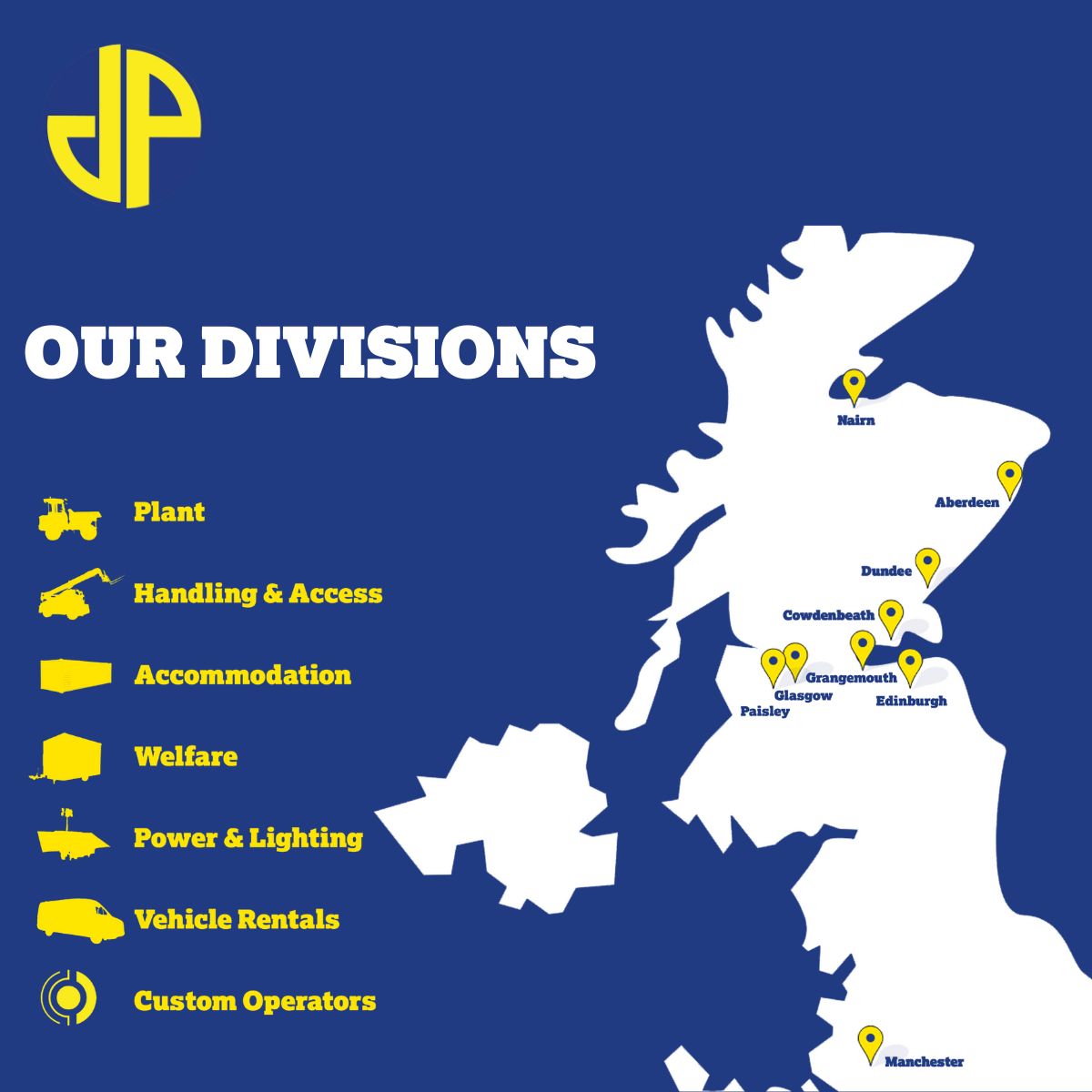 Jarvieplantltd's tweet photo. Did you know we have nine locations across Scotland and the North West? Discover our divisions below, get in touch with our teams, and let Jarvie Plant deliver the best hire solutions for your business. 

Visit https://t.co/q4cviHkMXB 

#JarviePlant #Depots https://t.co/ZU3T8IftL4