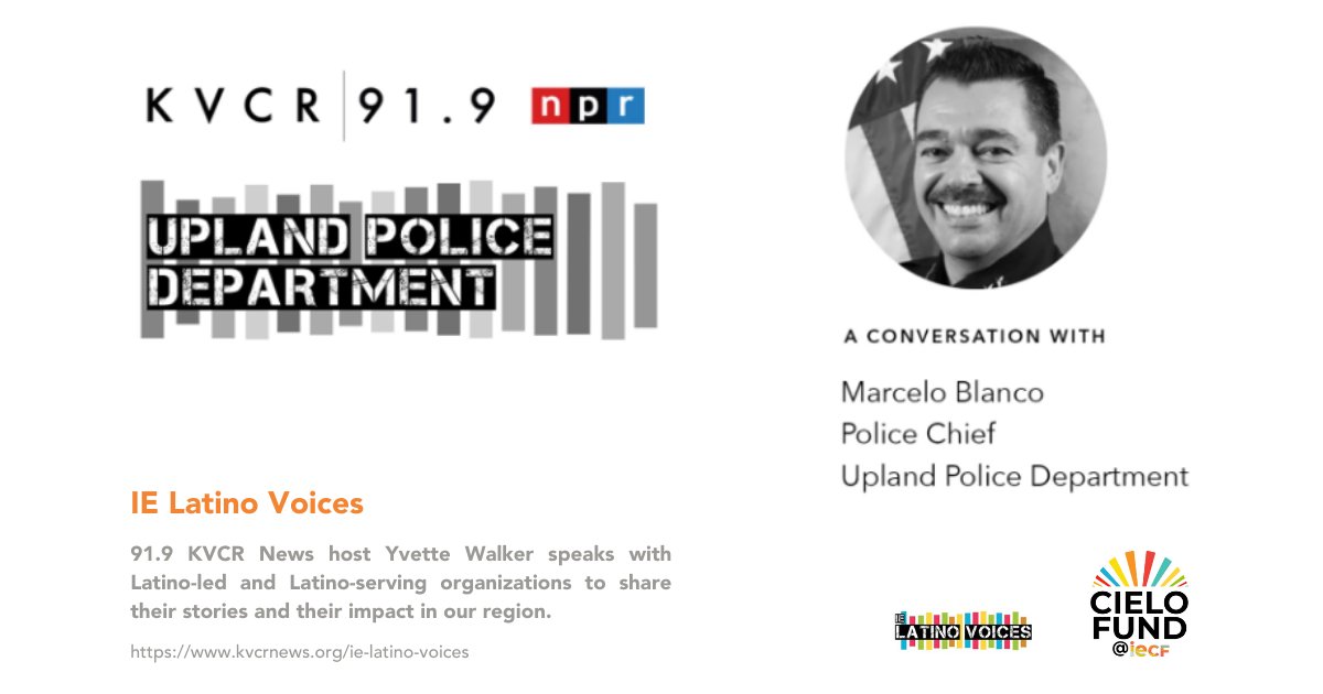 inlandempirecf's tweet photo. 🎙️@KVCRpublicmedia: Meet @UplandPD Chief Marcelo Blanco, who studied at @SBValleyCollege's extended police academy while working full-time and helping to support his parents. 

👮🏾32 years later: "It's been a wonderful career."

https://t.co/6ykPwJQIy0 

#CIELOFund #IECF #Grantee https://t.co/zBxP6Kchla