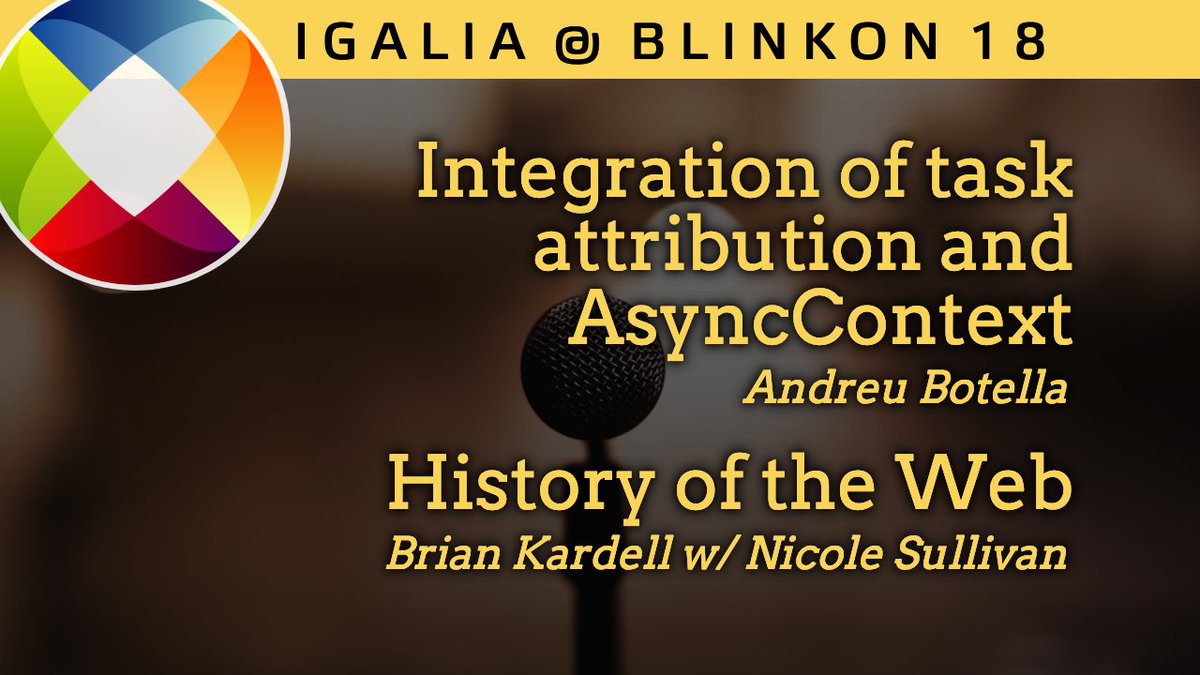 Igalia (@igalia) on Twitter photo Day three of #BlinkOn 18 (the last day) is now under way, and we have two talks on today’s schedule — one from @AndreuBotella and one from <a href="/briankardell/">bkardell 🐦</a> and <a href="/stubbornella/">Nicole Sullivan @nicolesullivan.bsky.social</a>. Day three of #BlinkOn 18 (the last day) is now under way, and we have two talks on today’s schedule — one from @AndreuBotella and one from <a href="/briankardell/">bkardell 🐦</a> and <a href="/stubbornella/">Nicole Sullivan @nicolesullivan.bsky.social</a>.