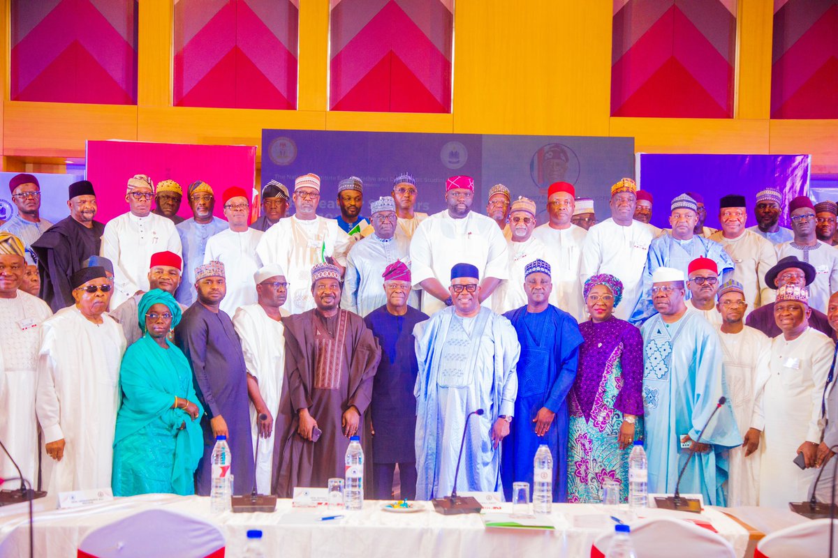 At the ongoing 2-day retreat for Senators of the Federal Republic of Nigeria on fiscal policy and tax reforms in Uyo, Akwa Ibom State organized by the National Institute for Legislative and Democratic Studies (NILDS).