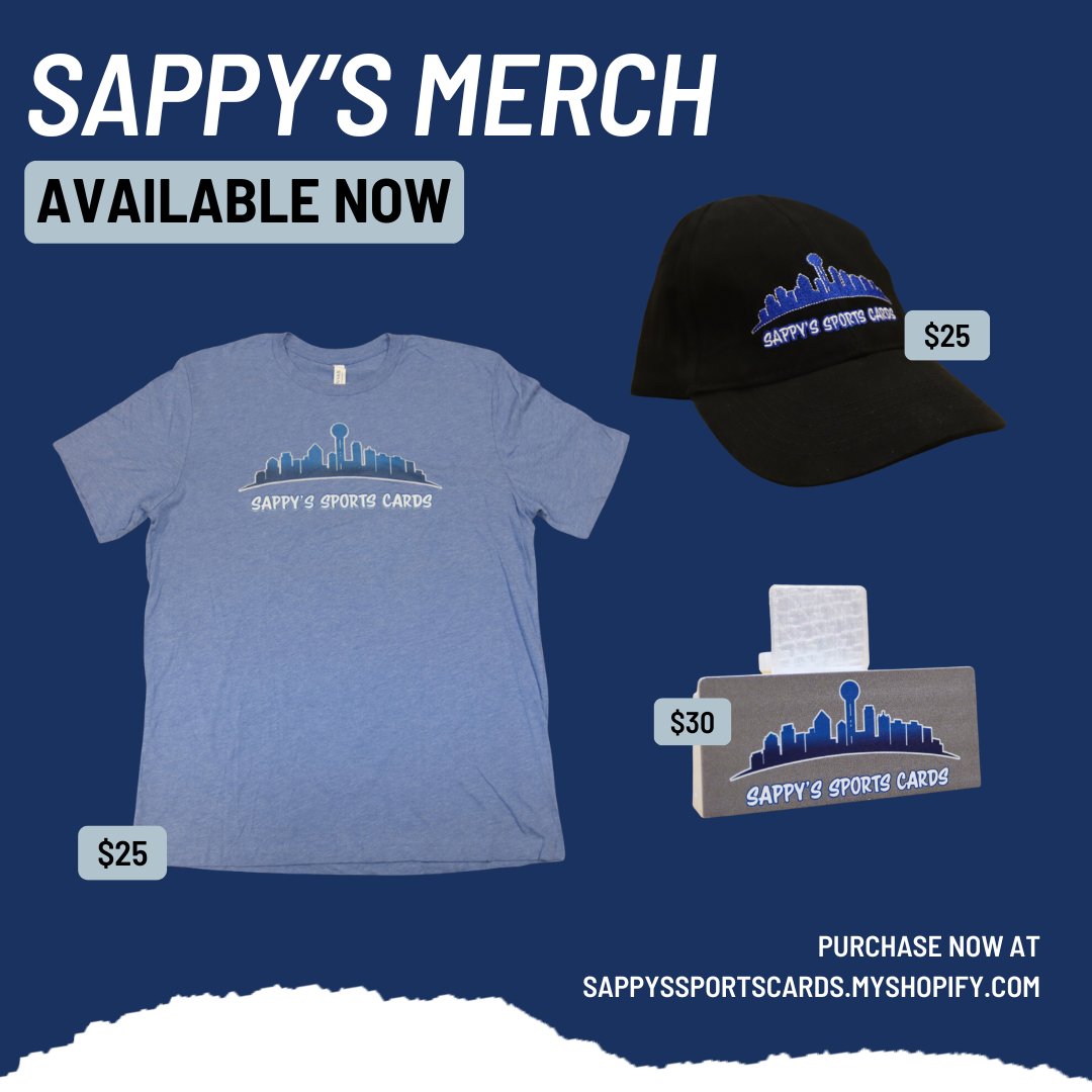Check out our merch! We have some nice stands for your cards! 🔥 sappyssportscards.myshopify.com