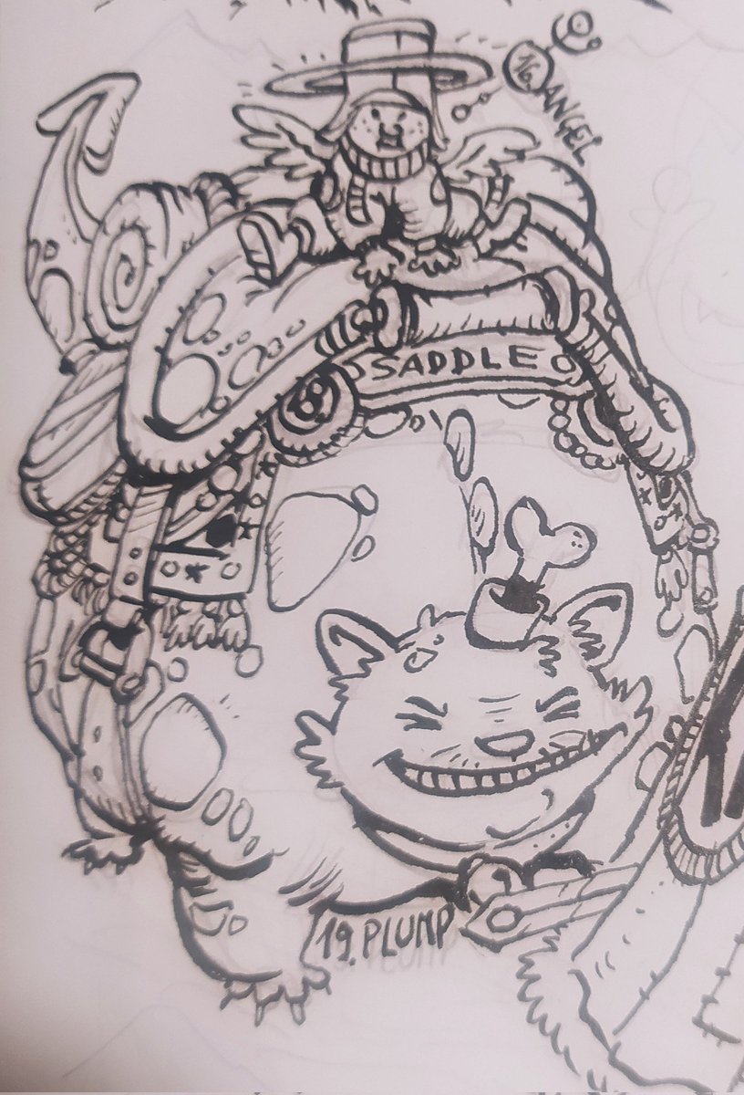 Clone_Artist's tweet photo. #inktober2023 doodle: 19. Plump https://t.co/UVlBftA9Dg