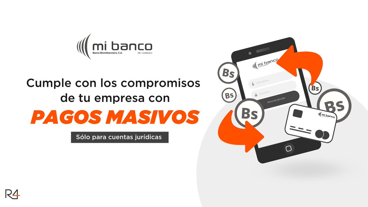 r4conectave's tweet photo. Un #pagomasivo se trata de emitir una gran cantidad de pagos a un gran número de personas a través de un proceso único.

Hazte cliente y abre tu #cuentajurídica, puedes ver los recaudos ingresando en la web https://t.co/FaAbWgoP0Z  > Productos y Servicios > Cuentas. https://t.co/lN7MudZhNr