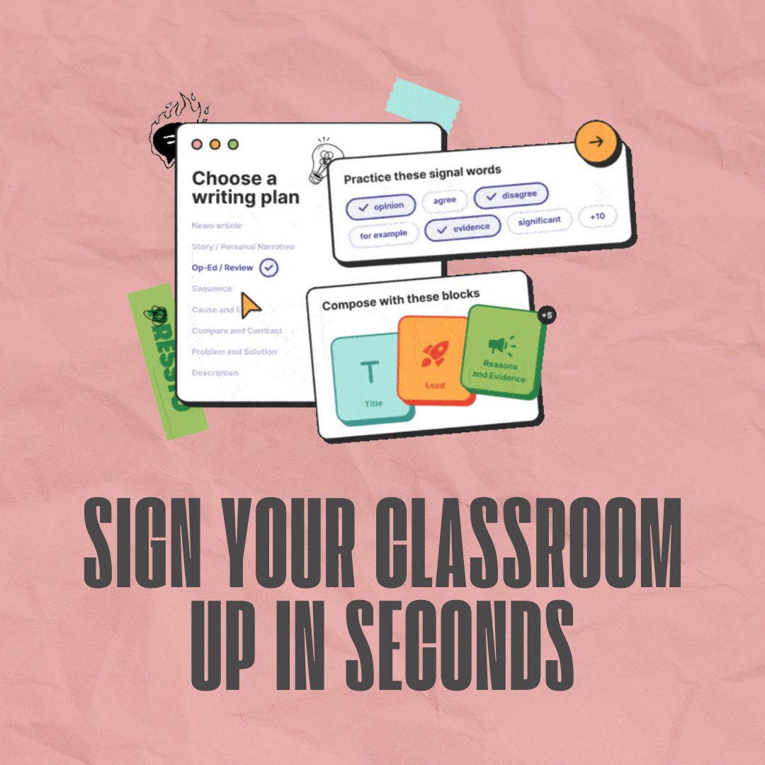 joinpressto's tweet image. 🕒 Time is precious, especially in the classroom. That’s why we’ve made our sign-up process quick and effortless! In just a few seconds, unlock a universe of educational opportunities for your students. Let’s get started! #QuickStart #Edtech #PrioritizeWriting