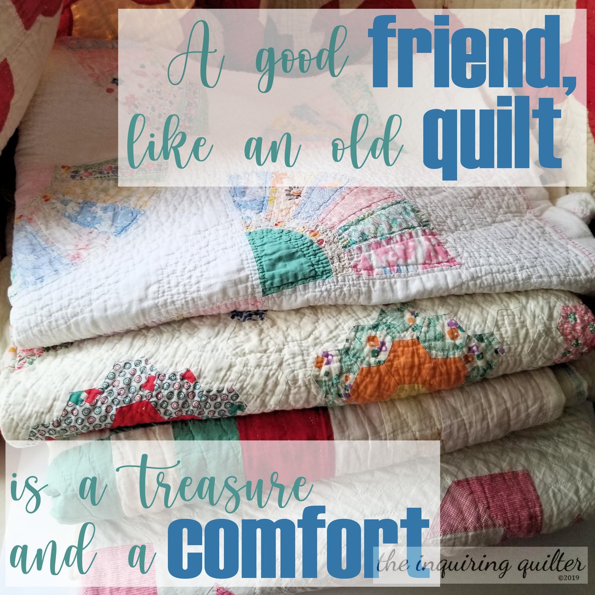Hello friends, old and new!

#inquiringquilter #quiltingismytherapy #quiltingismybliss #quotestoliveby #quoteoftheday #quotes #quotesaboutlife #behappyandsmile #findyourjoy #quiltquotes