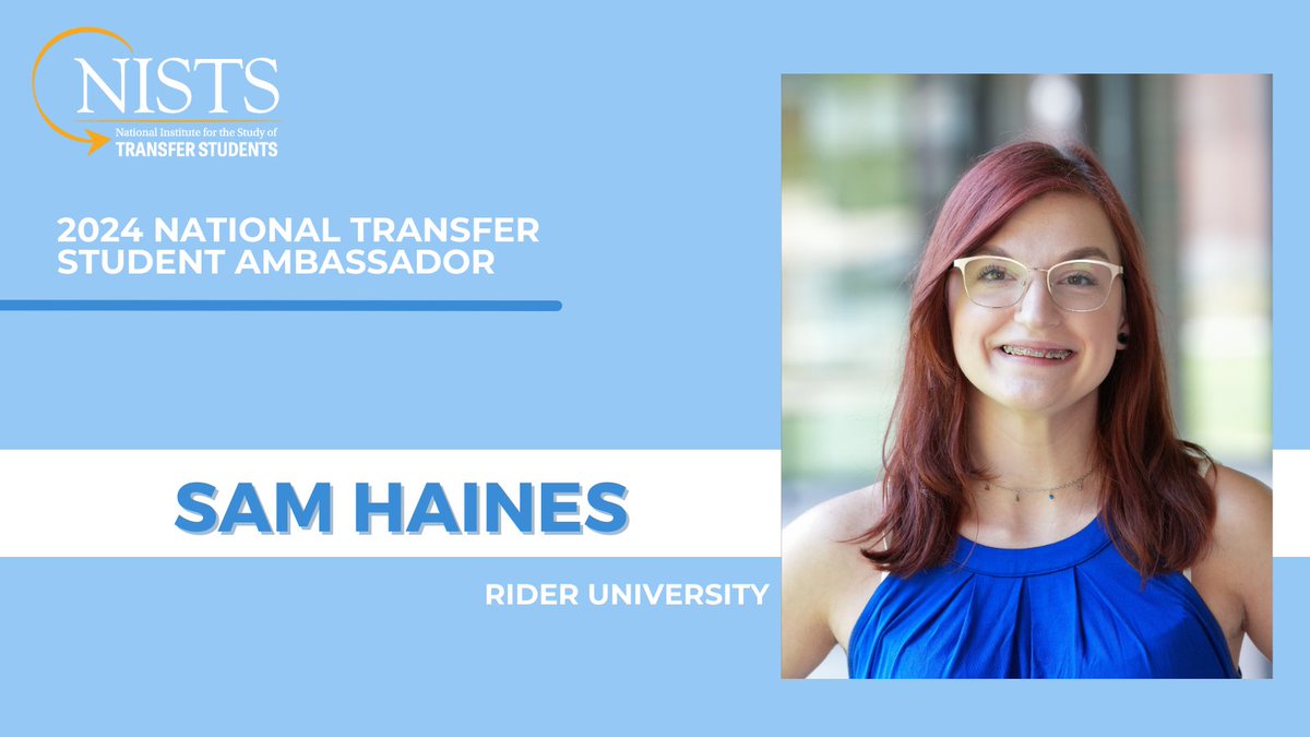NISTS (@transfertweet) on Twitter photo Meet Sam Haines … Sam shares, “Being a first-generation working college student. . . although things felt uneasy during the first few weeks, I knew my purpose was to inspire and help other transfer students navigate their journeys.” <a href="/RiderUniversity/">Rider University</a> <a href="/Bucks_edu/">Bucks County Community College</a> <a href="/PHITHETAKAPPA/">Phi Theta Kappa Honor Society</a> Meet Sam Haines … Sam shares, “Being a first-generation working college student. . . although things felt uneasy during the first few weeks, I knew my purpose was to inspire and help other transfer students navigate their journeys.” <a href="/RiderUniversity/">Rider University</a> <a href="/Bucks_edu/">Bucks County Community College</a> <a href="/PHITHETAKAPPA/">Phi Theta Kappa Honor Society</a>