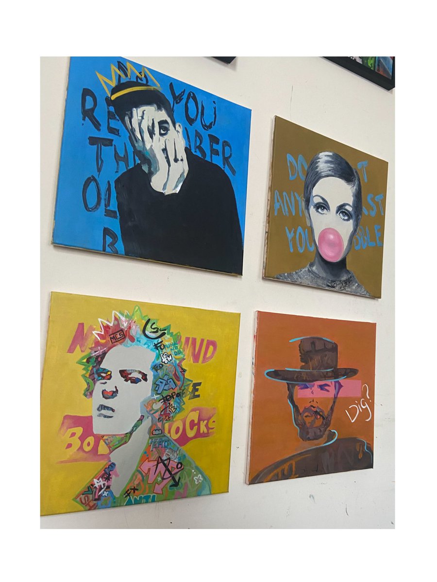sarasutton1's tweet photo. A sneaky peek at a few of my latest oil paintings getting ready for #fluxexhibition in a few weeks!!
Still got a bit of work to each before framing!
#art #popart #londonart #exhibition #oilpaintings #artcollection https://t.co/jt6td8ihEe
