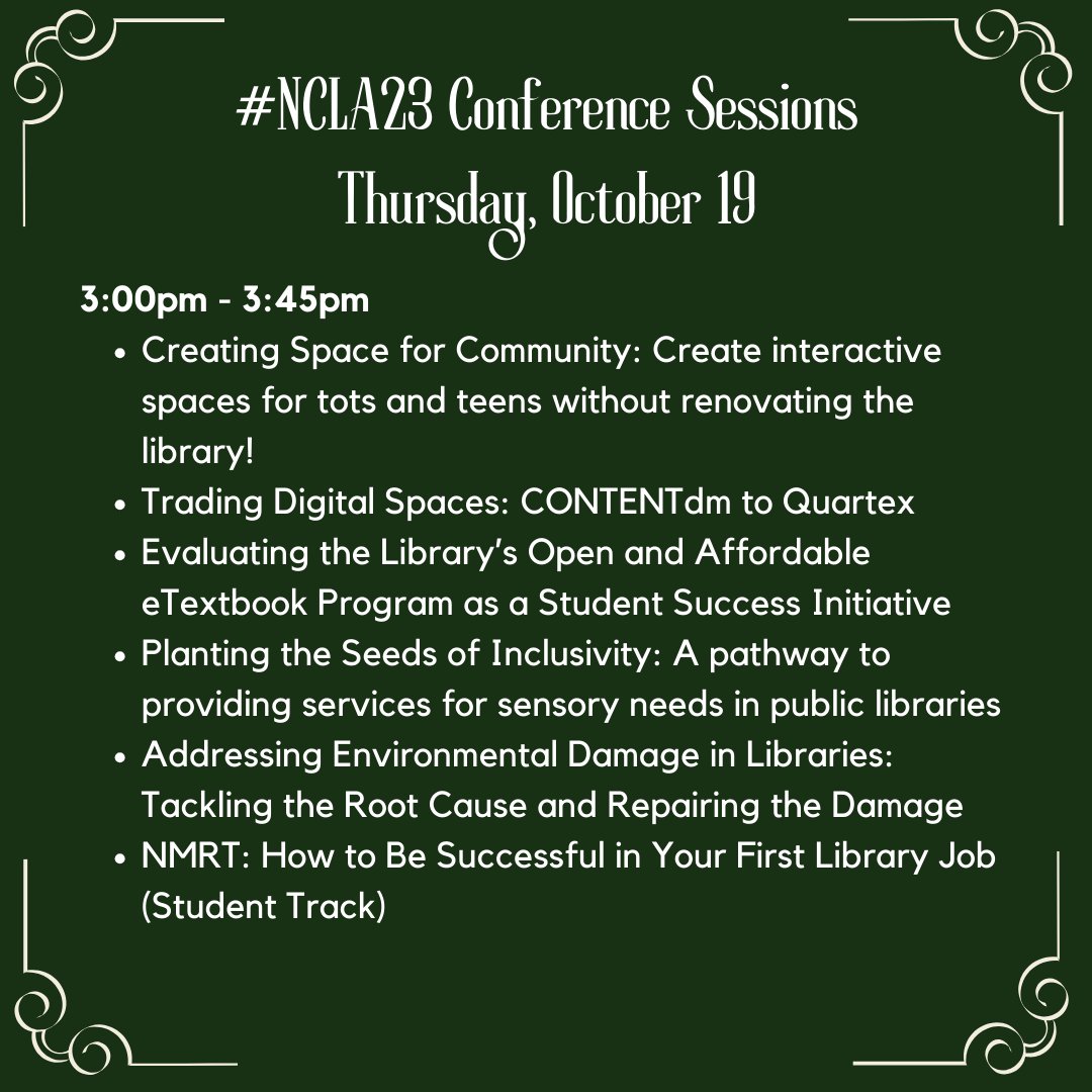 Get ready for some post-lunch learning at #NCLA23!