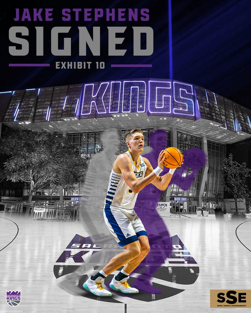 SSEAgency's tweet photo. Congratulations to client @jakestephens0 on signing an Exhibit 10  contract with the @SacramentoKings 💪 #BeamTeam https://t.co/ZONLgzamg9