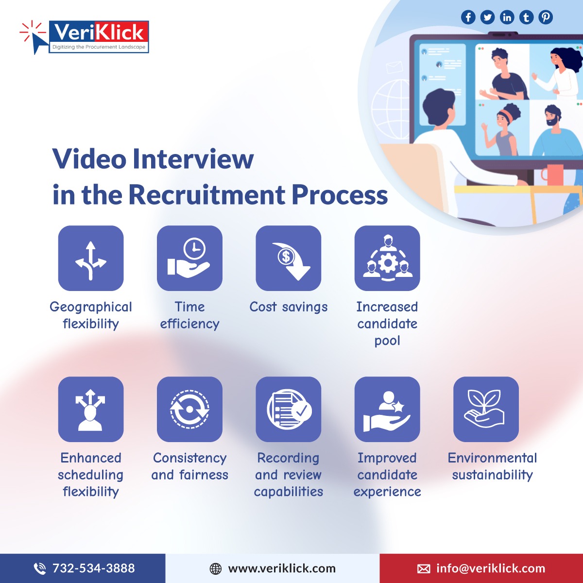 veriklick's tweet image. An interview management system with video interviews is a digital platform that simplifies and optimises the recruitment process by integrating video interviews. 

 bit.ly/3uwZs9C

#VeriKlick #interviewmanagementsystem #recruitment #recruitmentprocess #costsaving
