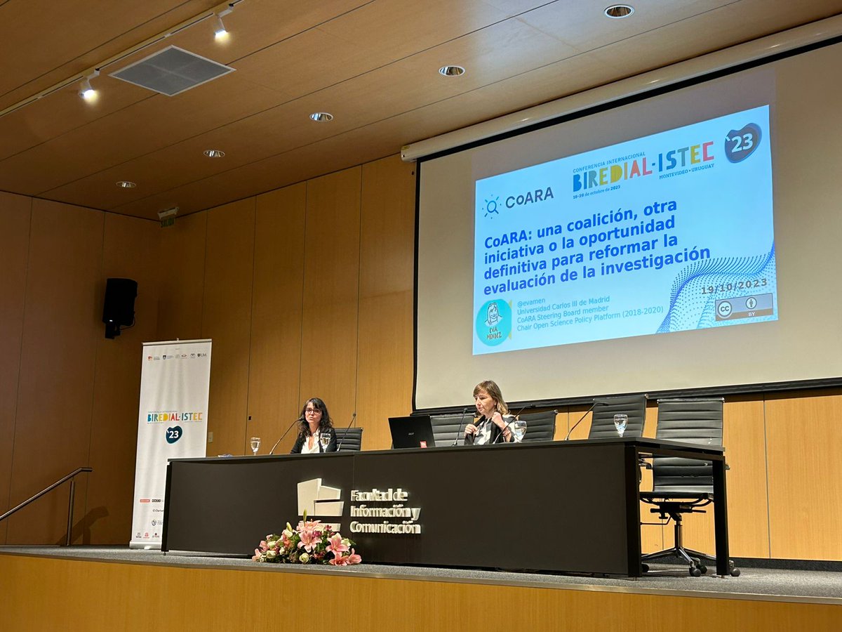 <a href="/comunidad_istec/">ISTEC</a>  Ponencia 'CoARA: una coalición, otra iniciativa o la oportunidad definitiva para reformar la evaluación de la investigación', a cargo de Eva Méndez, Universidad Carlos III de Madrid <a href="/uc3m/">UC3M</a> en <a href="/BIREDIAL_ISTEC/">BIREDIAL-ISTEC</a> 2023 - <a href="/FicUdelar/">ficudelar</a> <a href="/Udelaruy/">Universidad de la República</a> (Montevideo, Uruguay)